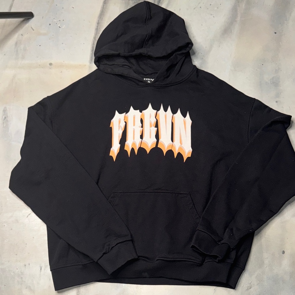 FRGVN (Forgiven Boutique) Heavyweight Black Logo Hoodie - Men's XL
